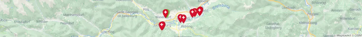 Map view for Pharmacies emergency services nearby Weißkirchen in Steiermark (Murtal, Steiermark)